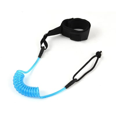 1.2m/ 4ft Surfboard Leash Opgerold Sup Leash Beenkoord Elastische Veiligheid Outdoor SUP Riem blauw