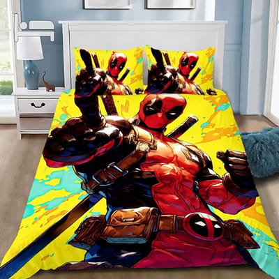 Jongens Dekbedovertrek Kussensloop Wolverine Beddengoed Set Volwassen Jongen Meisje Slaapkamer Decoratie Kinder Cadeau Enkel Dubbel Groot EU Single(135*200cm)3pcs