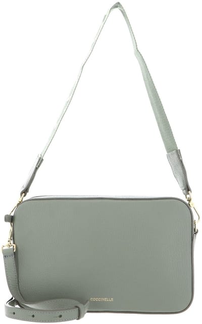 COCCINELLE Leren schoudertas Tebe Mini Bag Grained Leather Greenery mintgroen