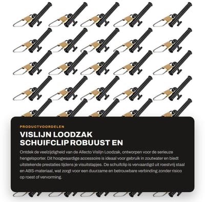 Dailygoods- Loodzak 4 Stuks - Robuust Metaal/ABS - Schuifclip