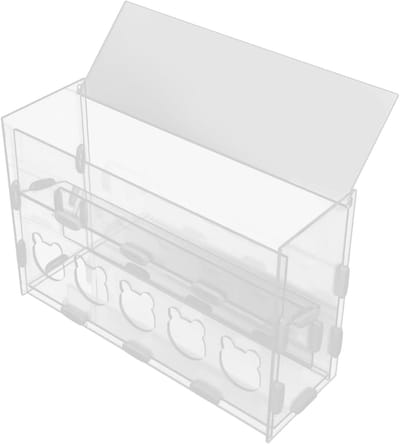 Deksel Voor Kippenwaterbak - Voerbak Kippen - Pluimvee Voeren - Stevige Materialen - 23 x 23 x 8 cm - Transparant