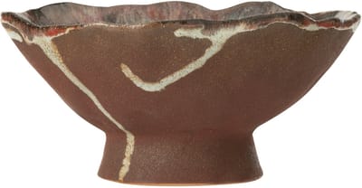 J-Line plateau Decoratief Naga - keramiek - roest/bruin - small