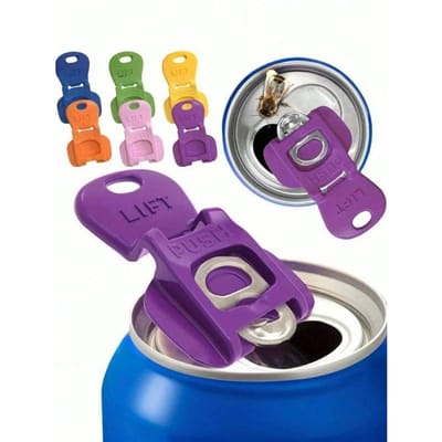 Drankblikopener, Kleurrijke Beschermhoezen voor Drankblikjes Geschikt voor Frisdrank, Bier, Cola Multi-color-6pcs (B color package) gray