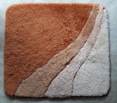 Anti-slip Badkamermat - Bidetmat - Hoogwaardig - 55cm x 50cm - Bruin/Oranje