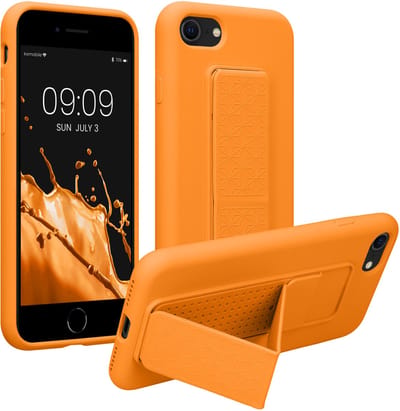 kwmobile back cover voor smartphone - geschikt voor Apple iPhone SE (2022) / iPhone SE (2020) / iPhone 8 / iPhone 7 - 1x beschermhoesje van kunststof - In fruitig oranje