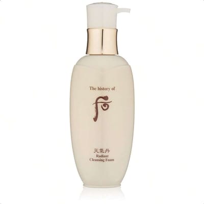 The History of Whoo Cheongidan Radiant Cleansing Foam 200ml | Ontgift & Verwijdert Onzuiverheden Terwijl het Kalmeert | Houdt de Huid Gehydrateerd beige