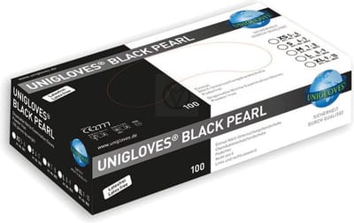 nitril handschoenen , uniglove , black pearl , zwart, nitril , maat xs