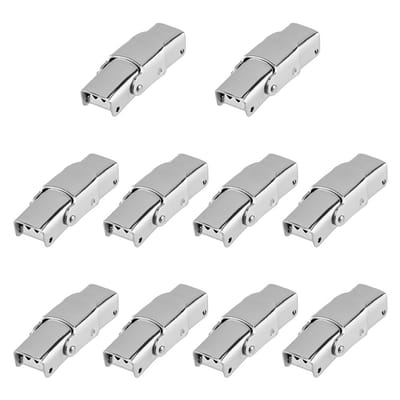JHUBERS- Horlogegesp Rechthoekig Ontwerp - 10Pcs Horlogeband Sluitingen - Roestvrij Staal - Vervangingssluitingen - Veiligheid - Voor DIY Armband Sieraden Maken