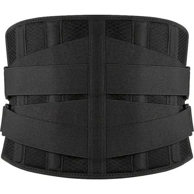 Rugbrace Verstelbare Tailleband Ondersteuningsbrace voor Lendensteun Trainer Zweetband voor Sport Nieuwe Assistentie Taillekussen M zwart