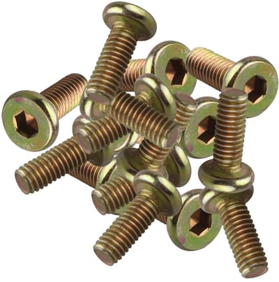 Dailygoods- Platte Kopschroeven 15 mm - Zeskant - Verzinkt - Corrosiebestendig - 20 Stuks - Voor Meubels/Do It Yourself - Houtschroeven