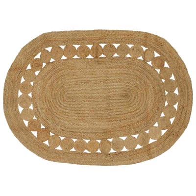 vidaXL - Vloerkleden - Naturel - 122 - x - 183 - cm - Jute