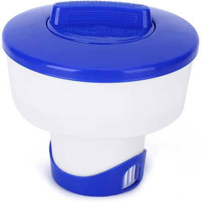 PVC Structure Solide 8 Pouces Piscine Pliante Chimique Flottant Distributeur de Nettoyage Automatique Accessoire de Spa blue
