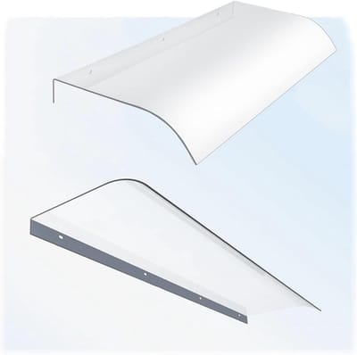 Terrasoverkapping Polycarbonaat - Regenscherm Buiten - Bescherming tegen weer - UV- en slagvast - 40x70 cm - Helder