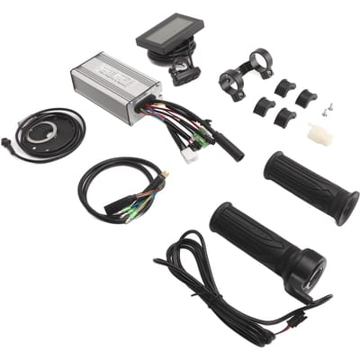 Elektrische Fiets Conversie Kit met 22A Dubbele Modus Controller LCD3 Paneel Gashendel voor Elektrische Fietsen Scooters 500W black