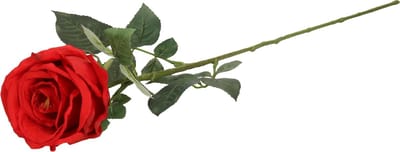 Top Art Kunstbloem roos Nova - rood - 75 cm - kunststof steel - decoratie bloemen