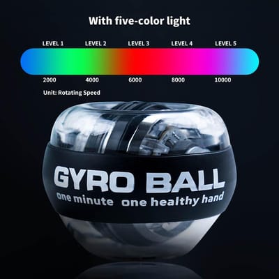 Polsbal Auto-Start Power Trainer Bal Polsversterker Gyroscoop Onderarm Fitnesstrainer Power Gyro Ball Handtrainer