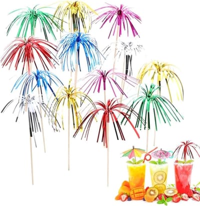 100 stuks cocktailparasols, cocktailspiesen, cocktailparaplujes, kleurrijke cocktailspiesen, cocktaildecoratie, cocktailaccessoires voor bar, decoratie, cocktailaccessoires, drinkvruchten, wijn, party