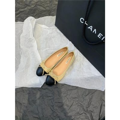 Chaussures plates en cuir pour femmes, ballerines décontractées à bout rond, mocassins souples, noires et beiges 39 beige