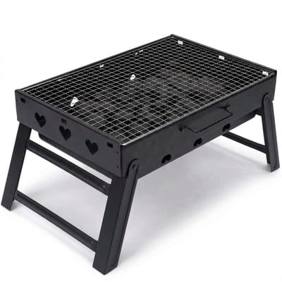Lomera Opvouwbare BBQ - Draagbare BBQ - Houtskool BBQ - Camping BBQ - Tafel BBQ - Mini BBQ - Reis BBQ - Reisgrill - Koffer BBQ - Festival BBQ