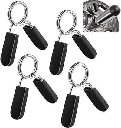 Set van 4 Veerclips Sluitingen 25mm voor Standaard Halterstang en Dumbbells