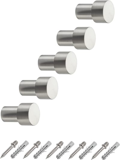 5 stuks SOTECH kapstokhaken Tuula I RVS geborsteld lengte: 30 mm incl. bevestigingsset