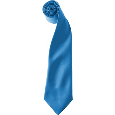 Premier Kleuren Heren Satin Clip Tie (Pakket van 2) (Saffier)