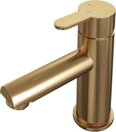 Brauer Gold - Edition Wastafelmengkraan opbouw - laag - model d - PVD - geborsteld goud