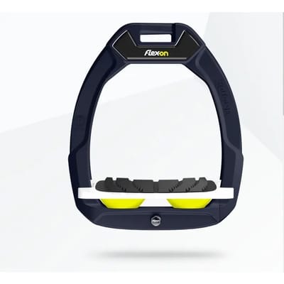 Veiligheidsstijgers Paardrijden Hellend Grip Marine/Wit/Groen/Geel Flex-On Safe-On