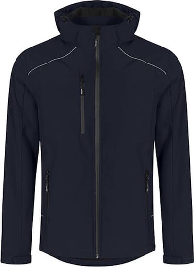 Men's Softshell Outdoorjas met afneembare capuchon Navy - 5XL