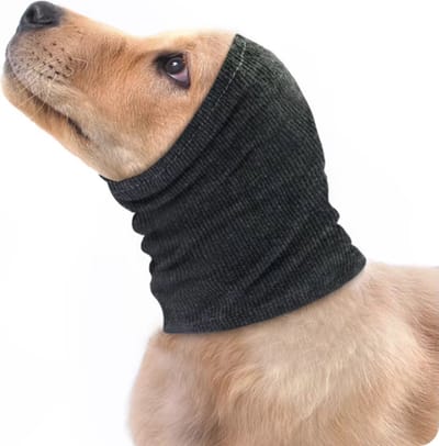 Scoby - Oorbeschermer voor Honden - Rustgevende Oplossing - Geschikt voor Geluidsgevoelige Honden - Zwart/Grijs
