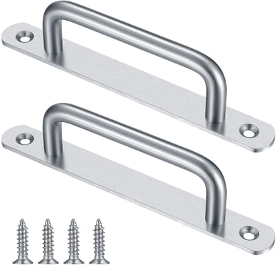 2 stuks schuifdeurgrepen van roestvrij staal, handgrepen voor schuifdeuren voor laden, deuren, kasten, garagekast, buiten- en binnen, 160 mm