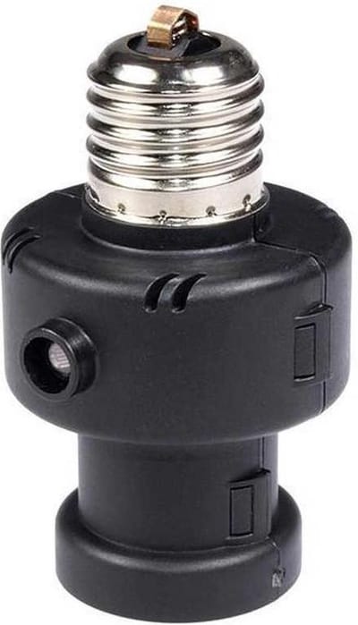 Schemer schakelaar + timer - E27 fitting- zwart