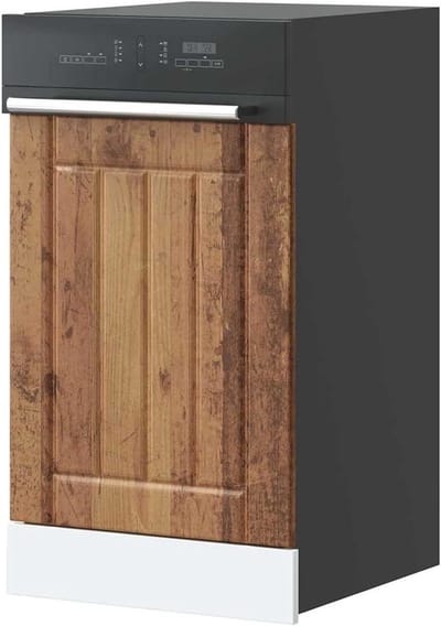 Vaatwasser Afdekplaat - Keukenfront Paneel - Keuken Opknappen - Stijlvol Hout Design - 45 x 67 cm - Oud Hout