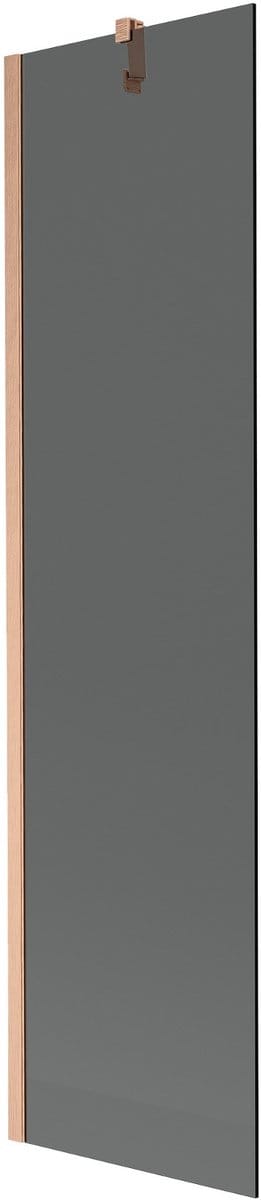 Mexen Next badscherm 1-deurs 50 x 150 , grafiet, geborsteld koper - 895-050-000-00-40-65