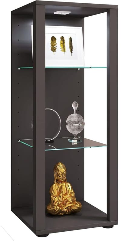 DailySupplies® Vitrinekast met Glas - Vitrinekasten Woonkamer - 350x35x90 - Wit