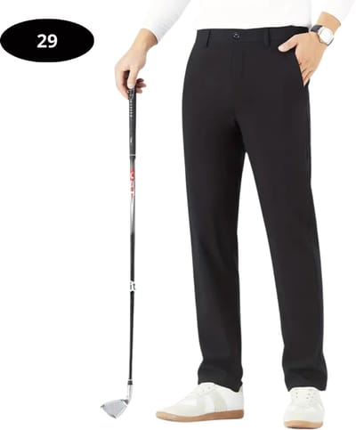 Bovista Golfbroek Heren - Golfkleding - Golfen - Golf Accessoires - Nette Pantalon - Zwart XXS/XS - Maat 42/44