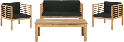 PACIFIC - Loungeset voor 4 - Lichte houtkleur - Acaciahout