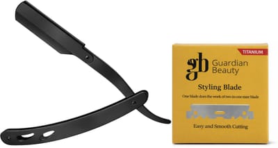 Guardian Beauty Scheermes - Roestvrij Staal - Shavette - Met 50 stuks GB Titanium Halve Mesjes