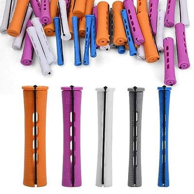Haargolfstangen - 50 stuks, Antislip, Kunststof, Koudegolfstangen voor Dames, Heren en Kinderen, Permanent, Elastische Band voor Lang Haar