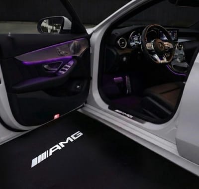 LED Deurverlichting - Geschikt voor Mercedes-Benz - Instapverlichting - AMG Logo - Plug & Play - Set van 2