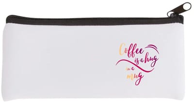 Akyol - coffee is a hug, i am a mug Etui - Koffie - iemand die houdt van koffie - koffie liefhebbers - quote - verjaardagscadeau - cadeau - kado - gift - geschenk - verrassing - 20 bij 9 cm