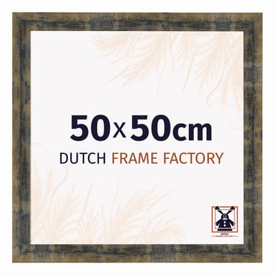 Fotolijst 50x50 cm - MDF - Blauw Goud Gemeleerd - Praag