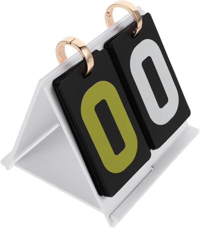 Mini Scorebord - Scoreblok Flipper - Tafelspellen Bijhouden - Compact Acryl Ontwerp - 12 x 10.5 cm - Meerdere Kleuren