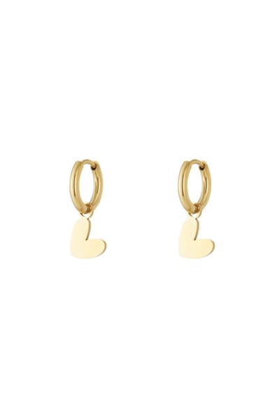 Pure hart oorbellen - hartje - oorbellen - sieraden - cadeau - heart - RVS - stainless steel - Roestvrijstaal - hartjes - liefde - oorhangers - jewelry - sieraad