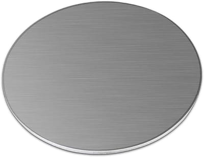 RVS Ronde Plaat - Stalen Schijf - Industriële Toepassingen - Hoge Corrosiebestendigheid - Dia 100 mm x 6 mm - Zilverkleurig