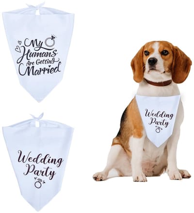 Dailygoods - 2 Stuks Verlovingsbandana voor Honden