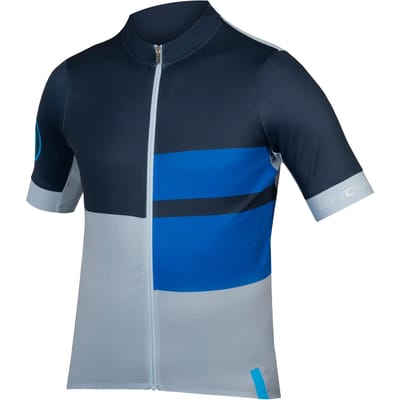 Endura Fs260 Print Korte Mouw Wielertrui Blauw L Man