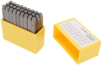 Metalen Stempelset - Staal Ponsset - Metaal Bewerken - Precisie Vakkmanschap - 3 mm Tekens - Zilverkleurig