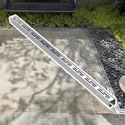 Afvoergoot Roestvrij Staal - Lineair Afvoersysteem - Water Afvoeren - Hoge Draagkracht - 5cm x 5cm - Zilverkleurig