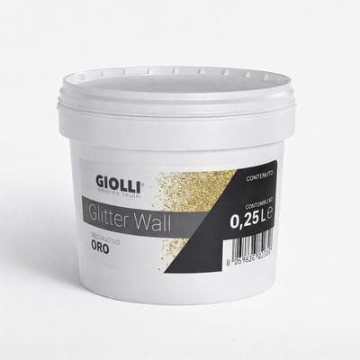 Glitter voor muur en verf en craft 0.25 L goud ,veilig en EU oedgekeurd,Italiaanse kwaliteit